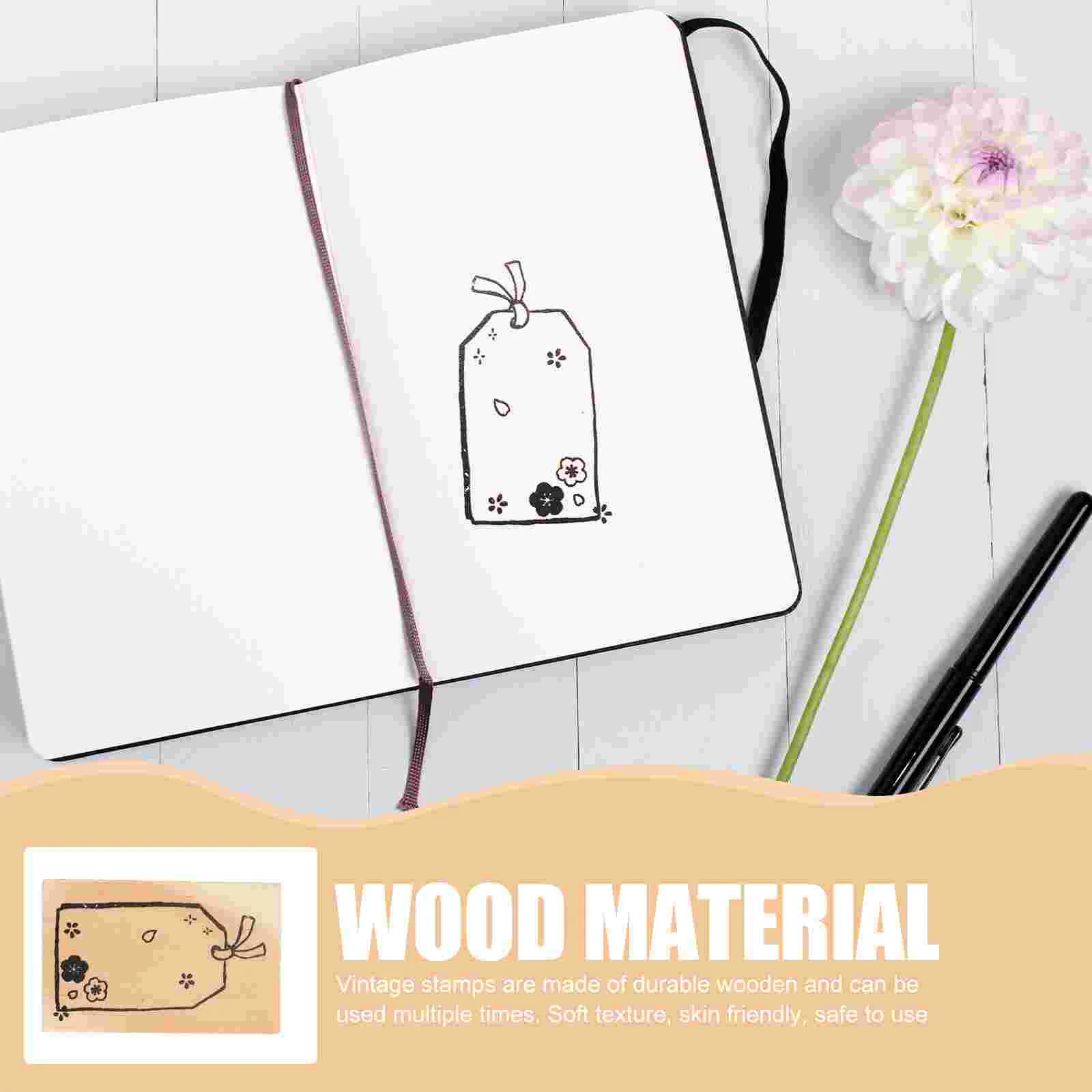 핸드 스탬프 스크랩북 스탬프, 빈티지 장식, 우표 꽃 요소, 나무 파티 용품, DIY 장식 섬세한 가정용