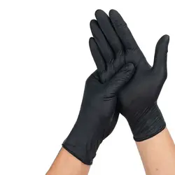 Versatile Black Nitrile Disposable Gloves for Various Tasks (20-Pack) (Black)