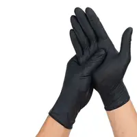 20pcs Multifunctional Disposable PVC Black Nitrile Gloves, Perfect For Car Repair, Food Prep, Hair Dyeing & More 1