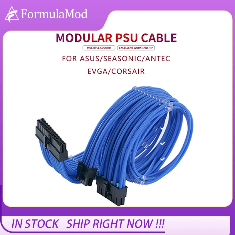 FormulaMod Fully Modular PSU Cable 18AWG Sleeved For Corsair ASUS formulamod-fully-modular-psu-cable-18awg-sleeved-for-corsair-asus