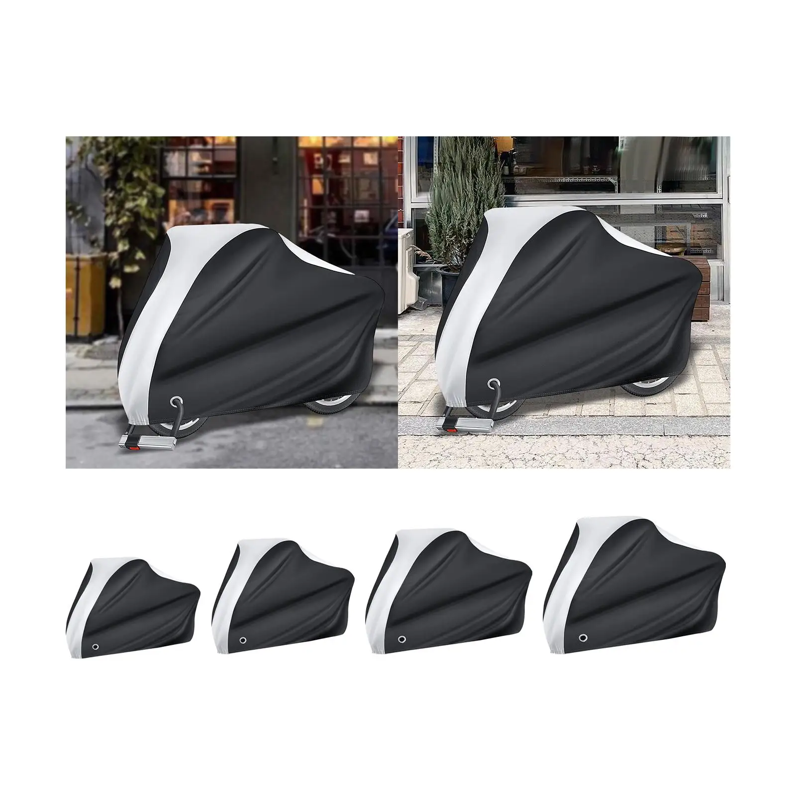 Bike Cover Tear Resistant Portable Protective with Lock Hole Bicycle Cover for