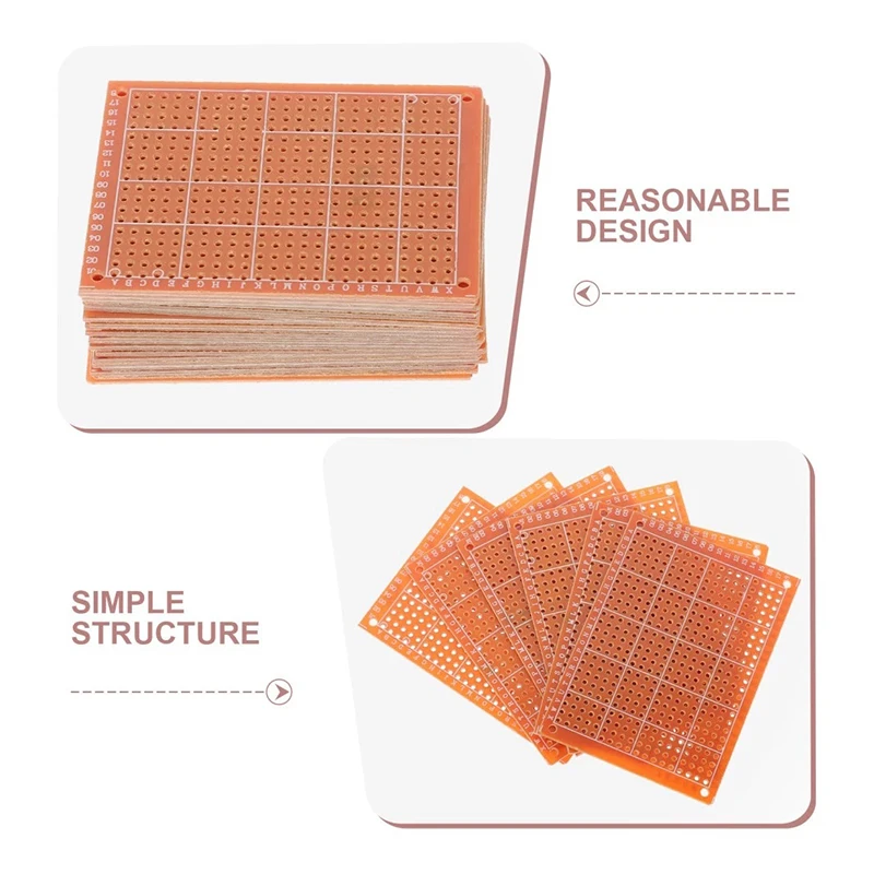 10PCS PCB 브레드보드 5*7cm 범용 DIY 회로 기판 납땜 완료 프로토보드 단면 노란색 PCB 보드