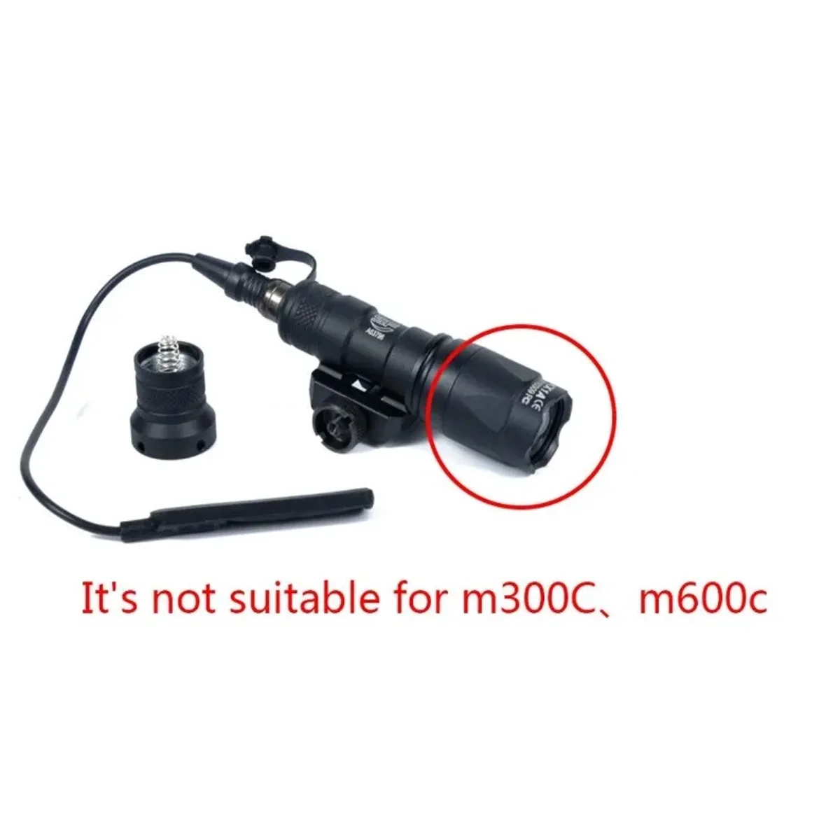 Description Picture 3 of itemTactical Hunting Weapon LED Lights AD Flashlight Custom Lens Guard Red Dot Sight Protector for T01 Surefire M300 M600 X300 X300V