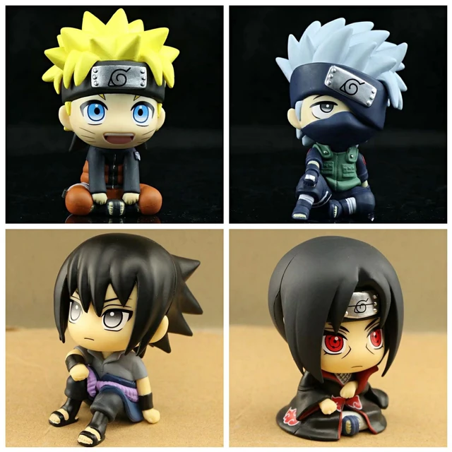 Naruto Anime Action Figurine Modelo, Brinquedos fofos, Figurais Q, Uzumaki,  Kakashi, Uchiha, Sasuke, Itachi, 9cm - AliExpress