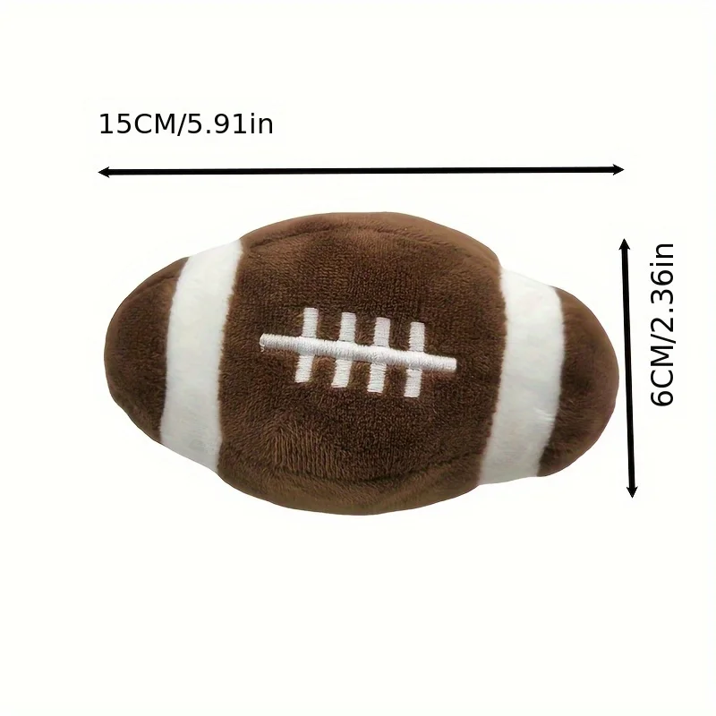 1Pc Pet Plush Sound-Making Toy New Ball Dog and Cat Toys Football Rugby Interactive Puppy Training Toys Boredom - Pet Supplies 2