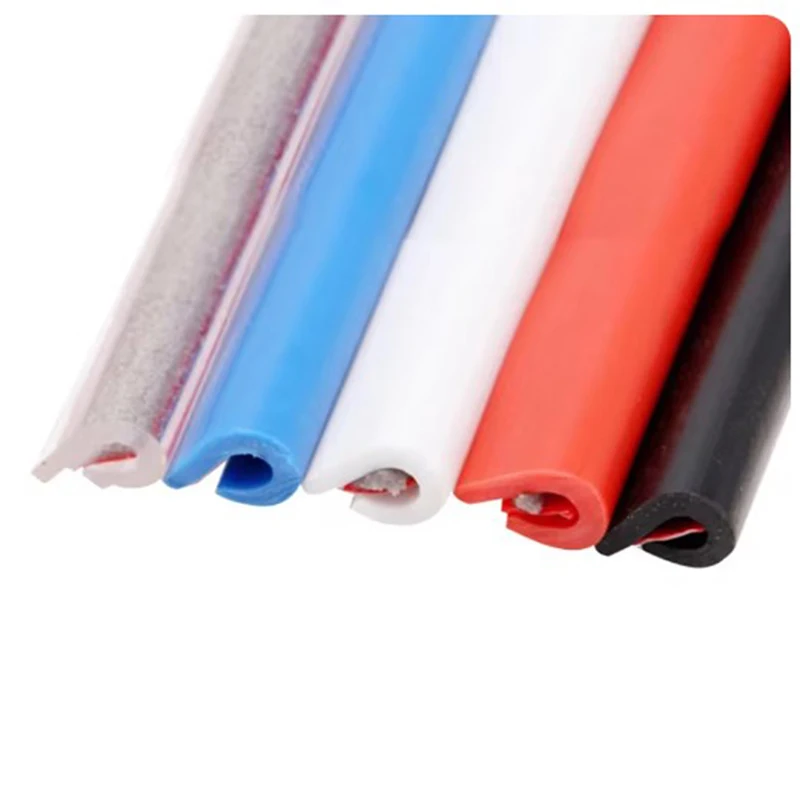 5M Car Door Edge Rubber Scratch Protector Strips Styling Mouldings Protection Side Moldings Adhesive Tools New