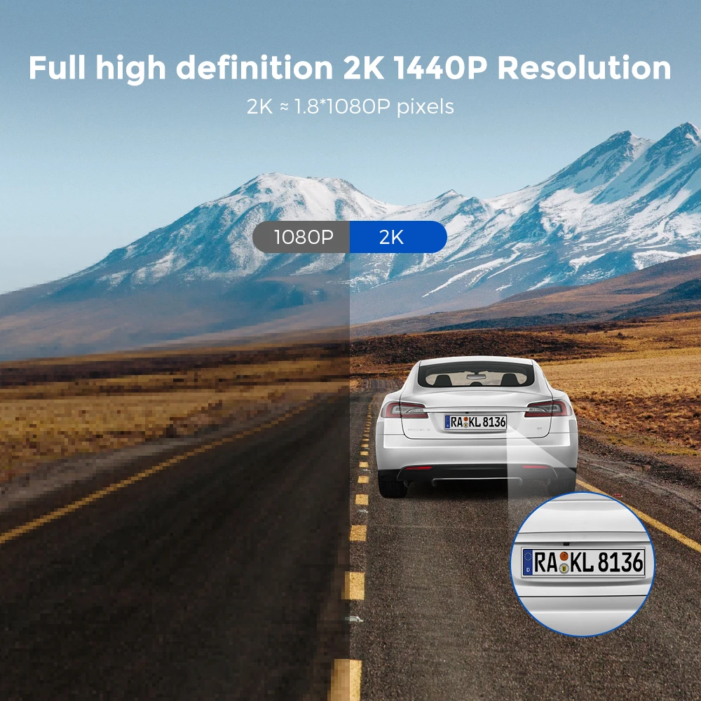 HD ̺    GPS  ķ, ڵ DVR  ڽ,   ĸ ī޶, ߰ ð  , 2K 1440P