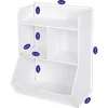 Toy Storage Organizer, 40" Kids Toy Storage Cubby with Bins,Toy Boxes and Storage for Playroom,Bedroom,Nursery School 2