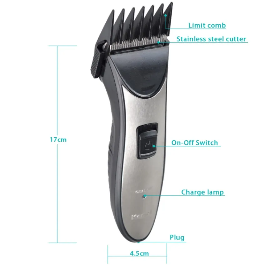 kemei portatil profissional tesoura eletrica aparador barbeador 03