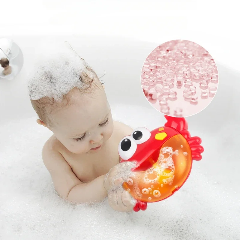 Baby Bath Toys Bubble Machine Crabs Frog Music Kids Bath Toy Bathtub Soap Automatic Bubble Maker Baby Bathroom Toy for Children 5