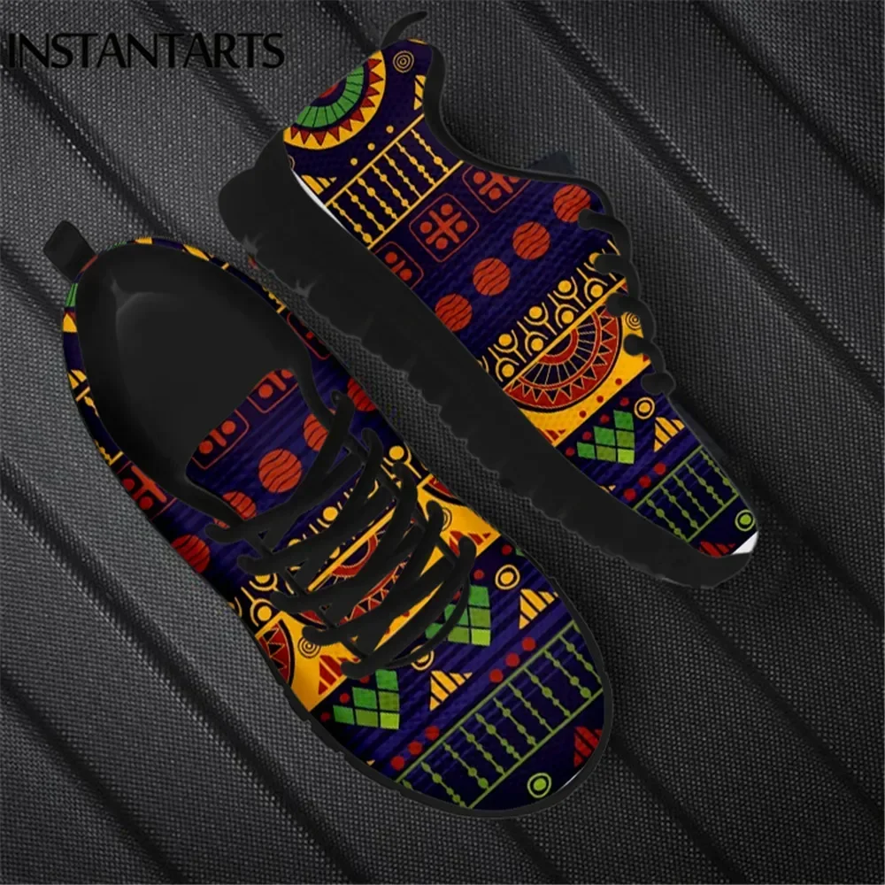 Tribal African Pattern Women Casual Sneaker Comfort Lightweight Flat Shoes 2020 New Style Footwear Zapatos Lace Up