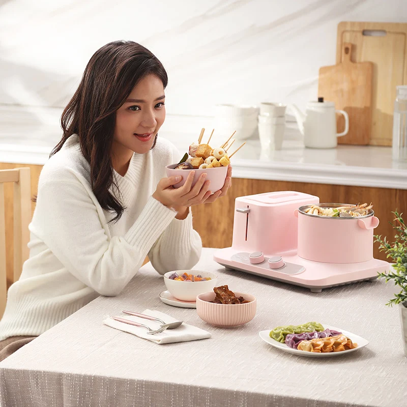 Home breakfast maker, multi-function 3-in-1 small toaster toaster 6