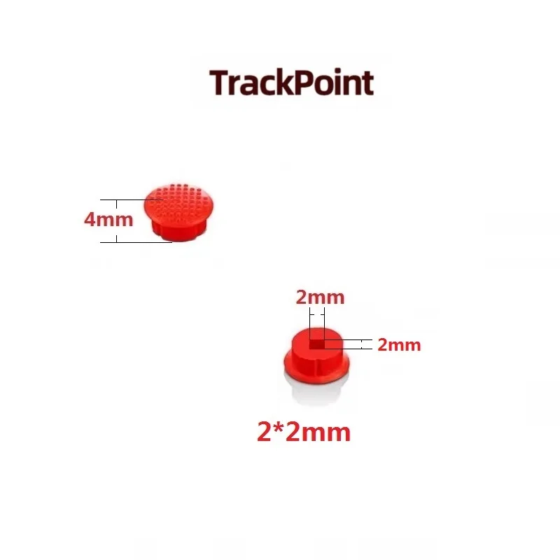 4pcs 2*2mm 노트북 레드 니플 고무 마우스 포인터 트랙 포인트 캡 레노버 씽크패드 T460 T470 T480S T490 T590 E480 E485 E560