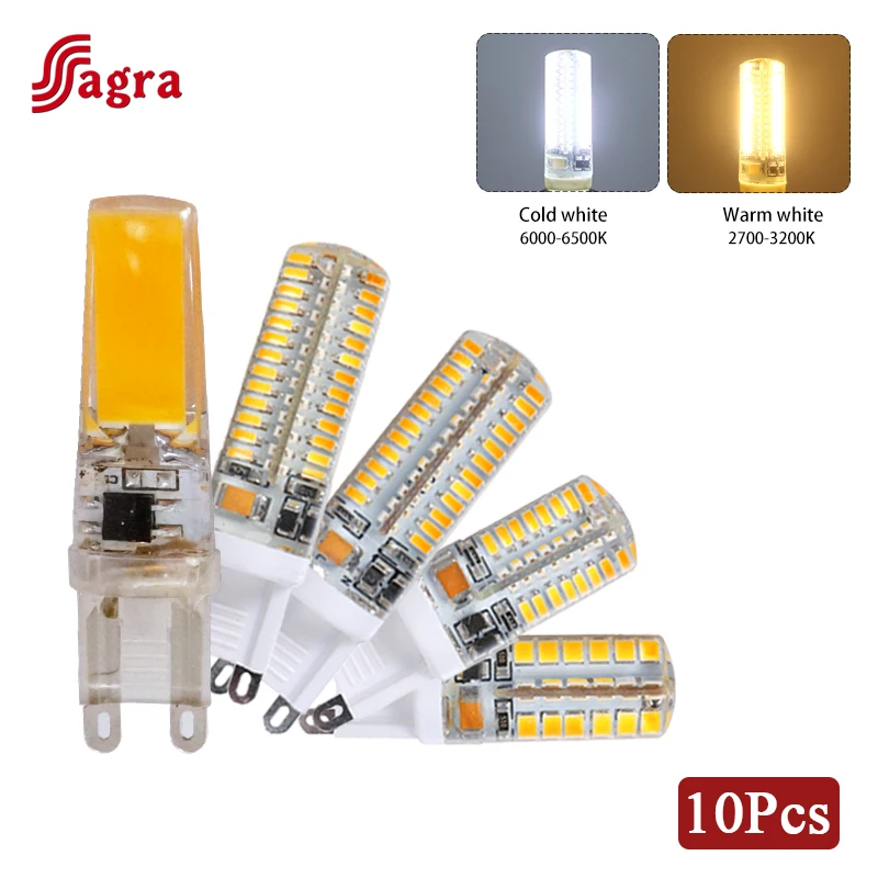 10pcs/lot G9 LED Light Bulb 6W 7W 9W 10W 12W 220V-240V Silica Gel Lamp Constant Power Light LED Lighting SMD2835 3014 2508 Bulbs