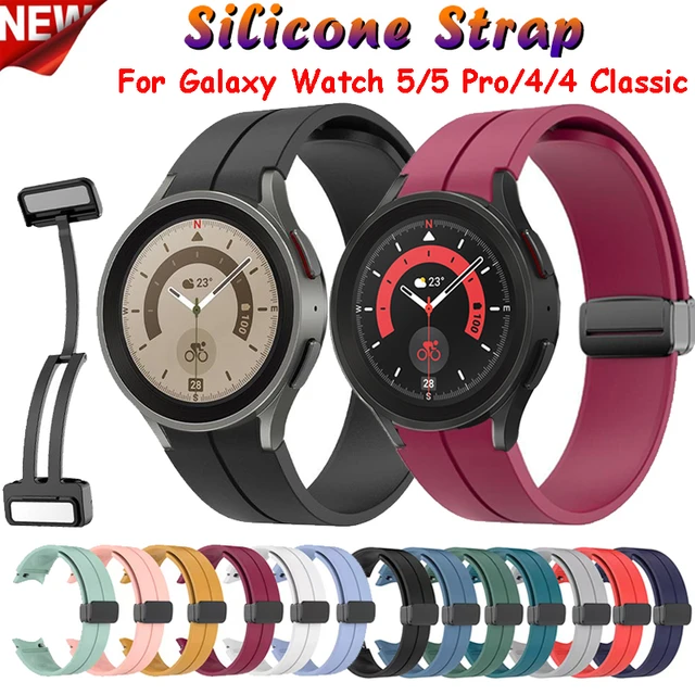 Correas de silicona originales para Samsung Watch 5/4, 40, 44mm, 5 Pro, 45mm,  correa de