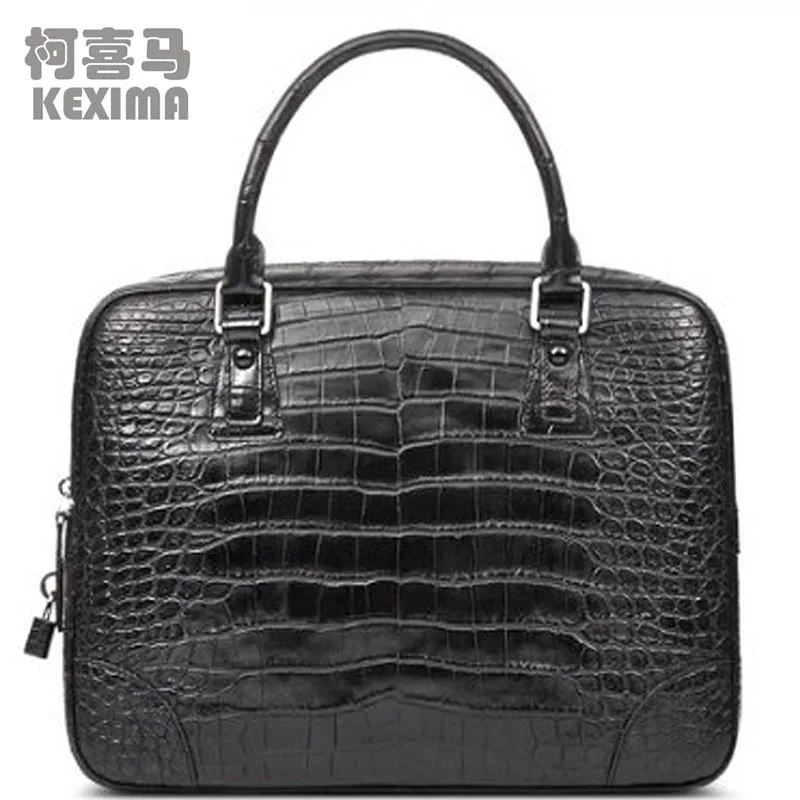 Новая мужская сумка KEXIMA из крокодиловой