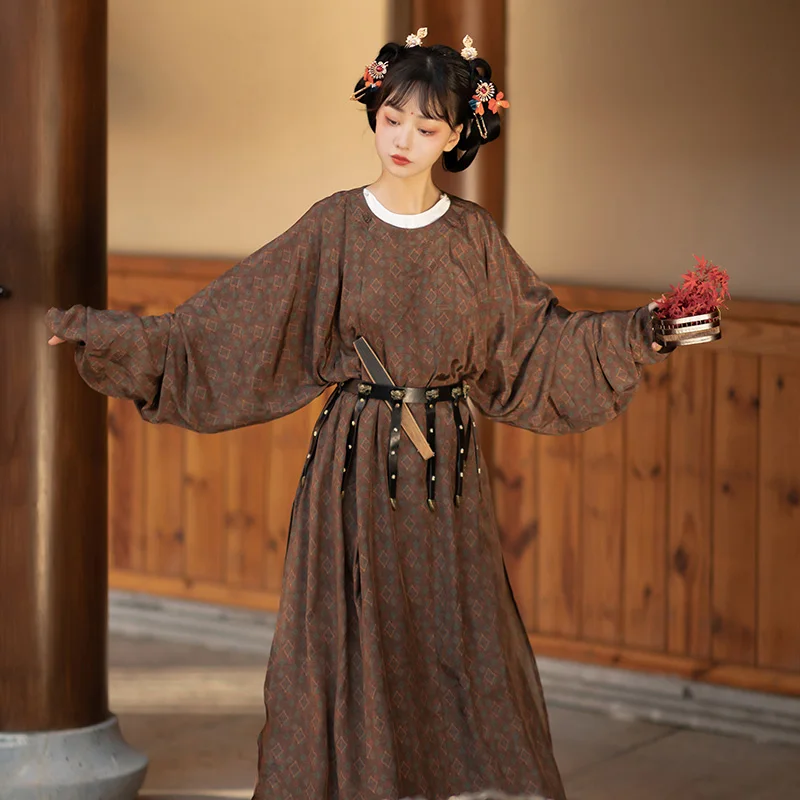 Chinese Hanfu Tang Dynasty Fashion Hanfu Male Modern China Traditional Unisex Women Men Round Neck Robe Cosplay Costume Gown