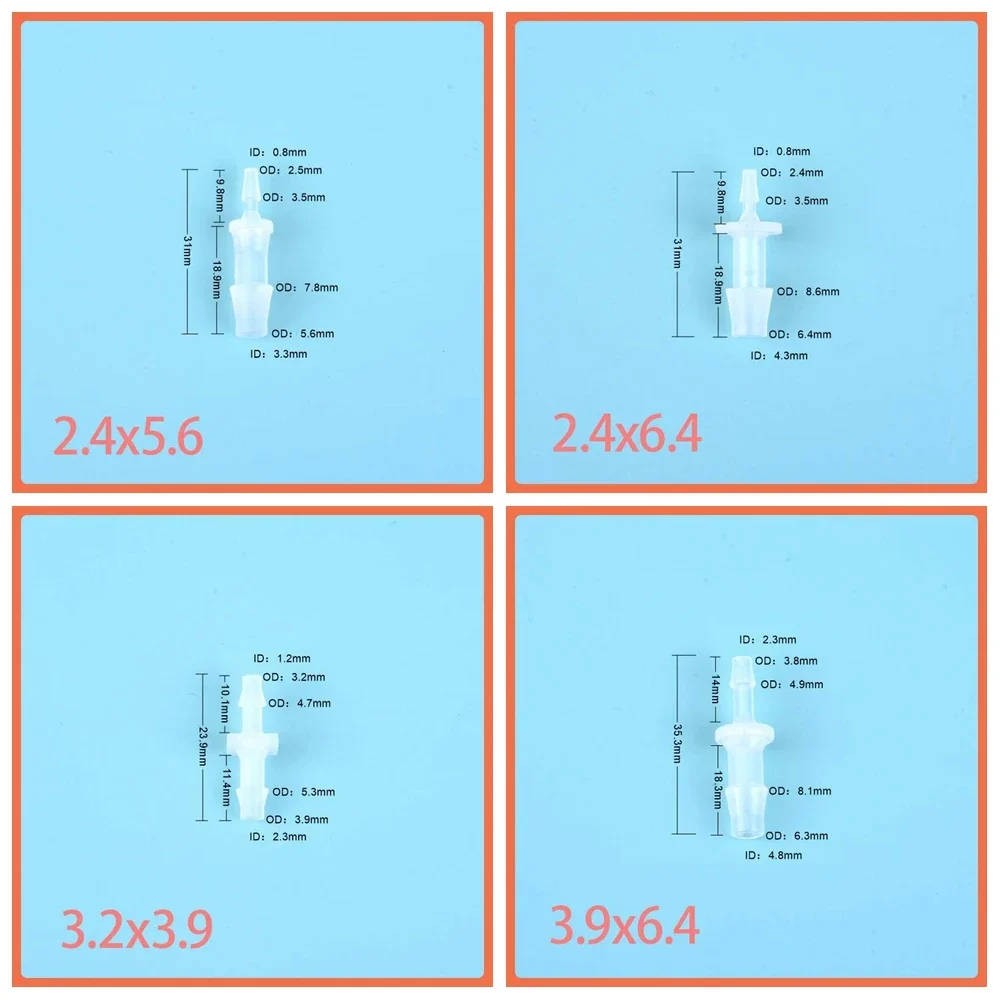 1,6–25 mm Kunststoff-Silikonschlauch, gerade Rohrverschraubung, kleine Pagoden-Widerhaken-Kupplung, reduzierender PP-Einsatzschlauch für gerades Aquarium – Detail 4
