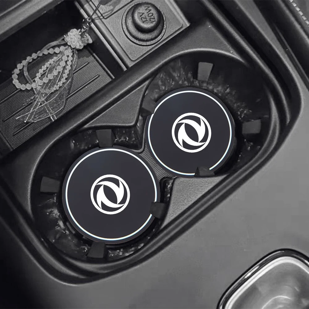 2 pcs Car Water Coaster For Dongfeng AX7 H30 S30 DFSK Fengshen DFM Cup Bottle Holder Anti-slip Pad Mat Interior Decoration cup holder coasters car coaster pads