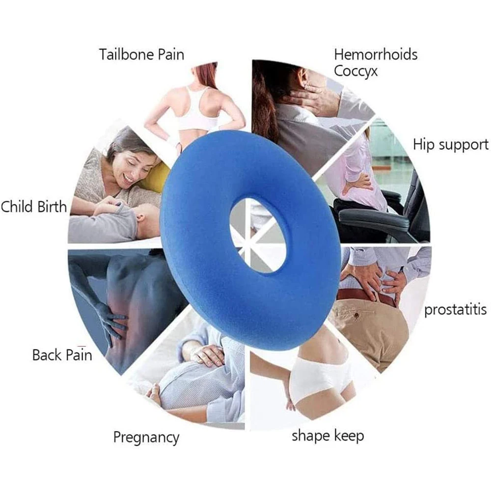 Hardness Adjustable Donut Pillow Hemorrhoid Seat Cushion Tailbone