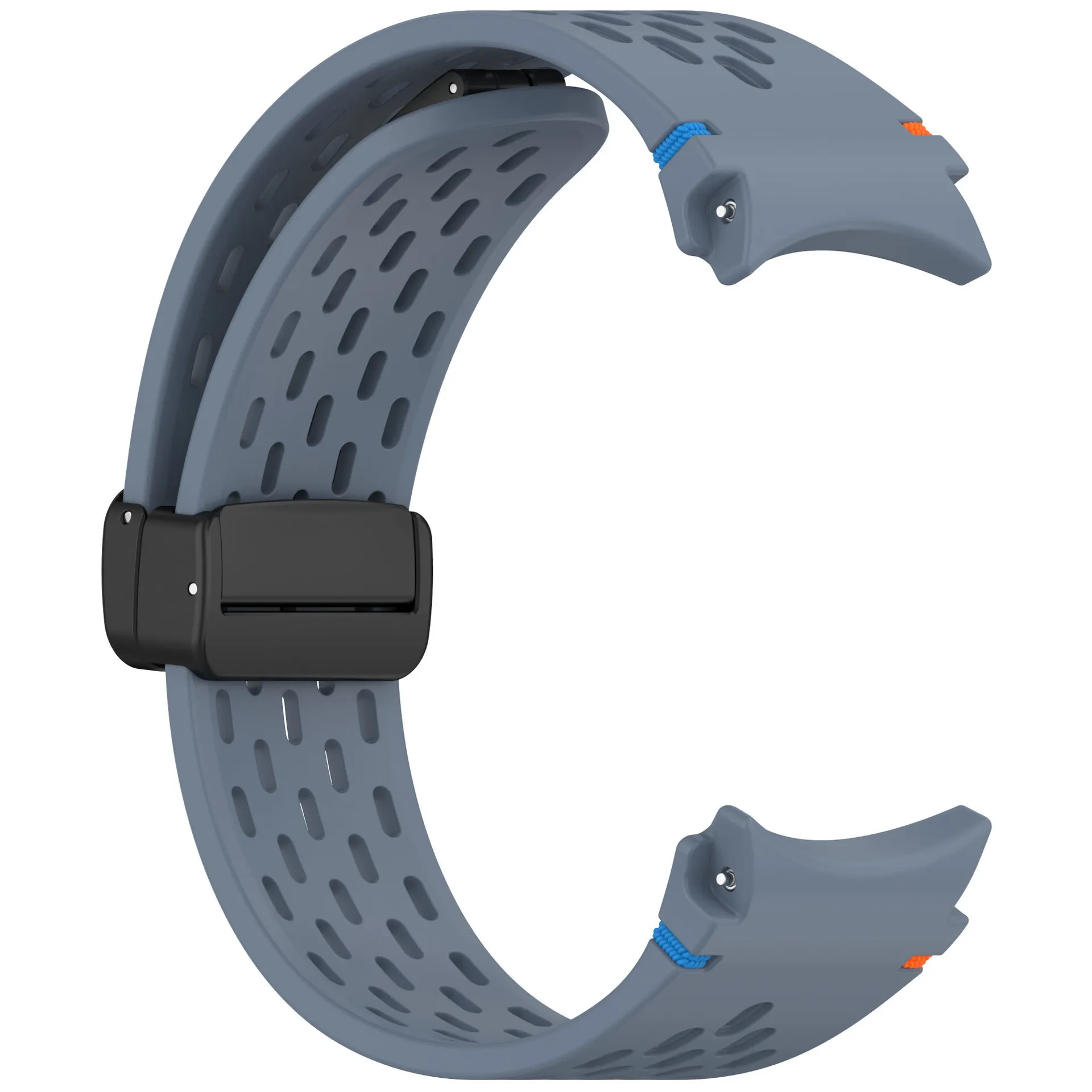 Magnetic Silicone Smartwatch Strap with No-Gap Design