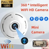 Mini HD WIFI Camera 360° Indoor Panorama Voice Remote Home Intelligent Monitoring Cam Night Vision Home  Motion Monitor Video 4k 1