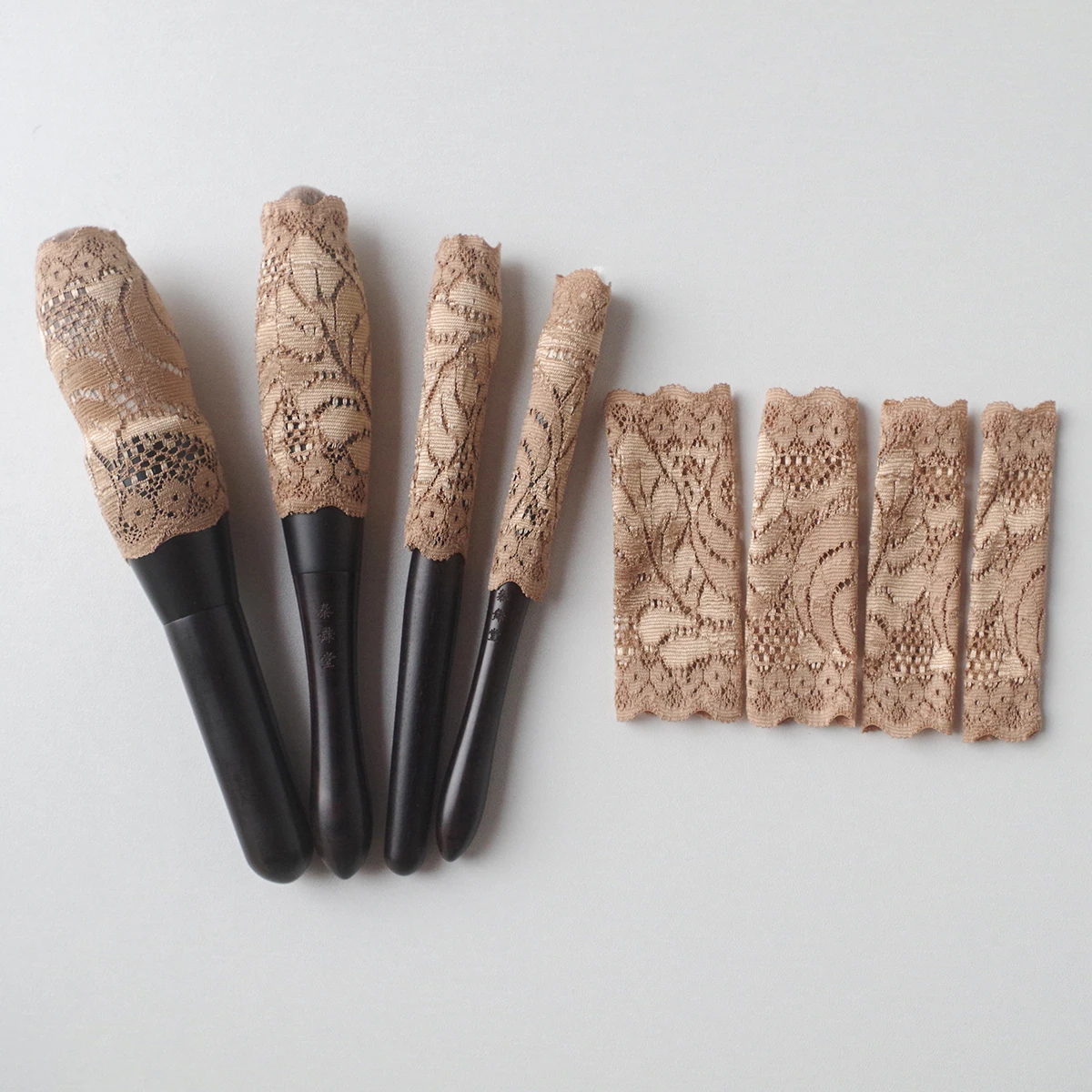 Handmade Makeup Brush Protective Sleeve 20pcs Resilient Lace Make Up Brush Netting Guard Make Up Brushes Protective Sleeve 1