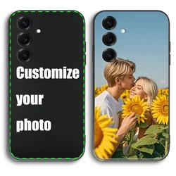 Custom DIY Couple Photo Frosted Phone Case - Samsung A35 4G (Matte black)