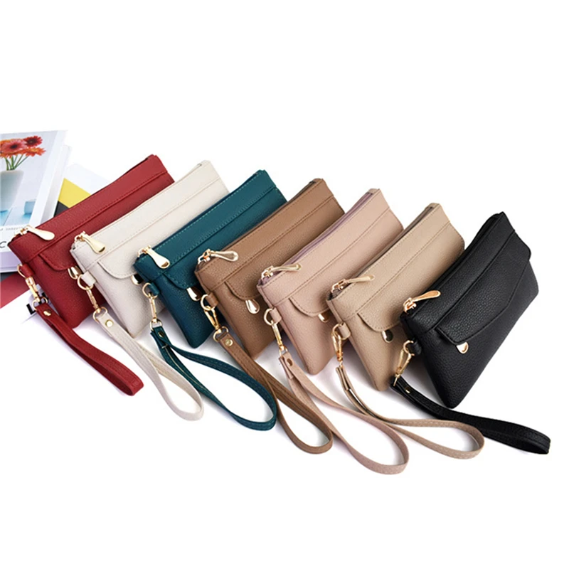 Women's Portable Fashion Wallet Pu Leather Hangbag Female Purses Coin Pocket Waterproof Phone For Ladies Bag 2