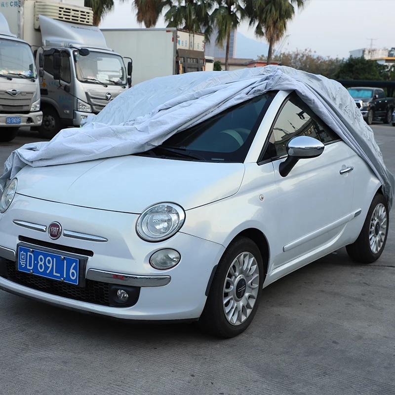 

For Fiat 500 2011-2023 Car Cover Indoor Outdoor Sunscreen Heat UV Snow Sun Protection Dustproof Polyester Tuff Protective cover