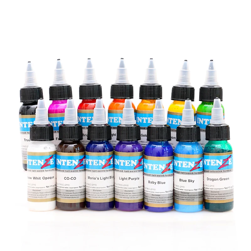 14 Color Tattoo Ink Pigment for Semi-permanent Makeup Eyebrow Eyeliner Lip Body Arts Paint Non-toxic Tattoo Supplies 30ml/bottle