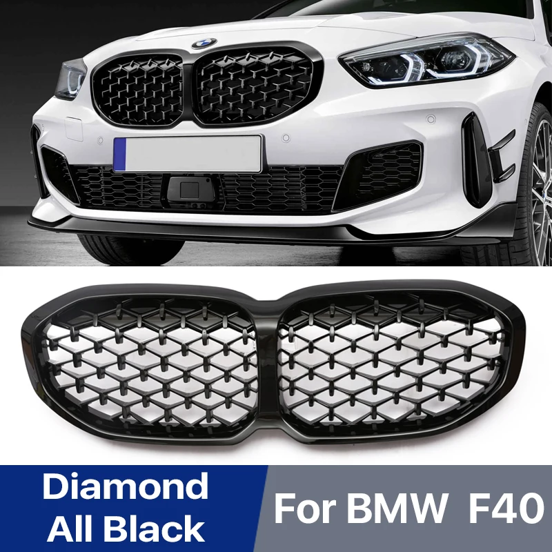 Auto Front stoßstange Nieren gitter für BMW 1er F40 2020-in schwarz Lippen  Diamant Stil Grill Original Gitter Autozubehör - AliExpress