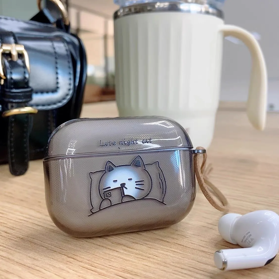 Custodia Airpod Simpatico Gatto Cartone Animato Coreano Per Airpods 1 2 3 Pro 2 Airpod Airpods Pro Custodia Trasparente Tpu Air Pod Cover Con Portachi