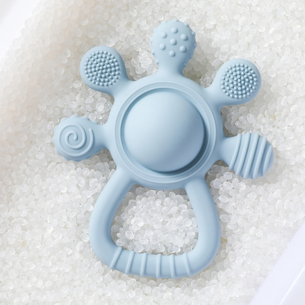1 STÜCK Baby Silikon Beißring Pflege Zahnen Spielzeug 0 12 Monate Spielzeug BPA FREI Silikon Ring Griff für Baby Beruhigende Zahn Kauen Spielzeug – Detail 17