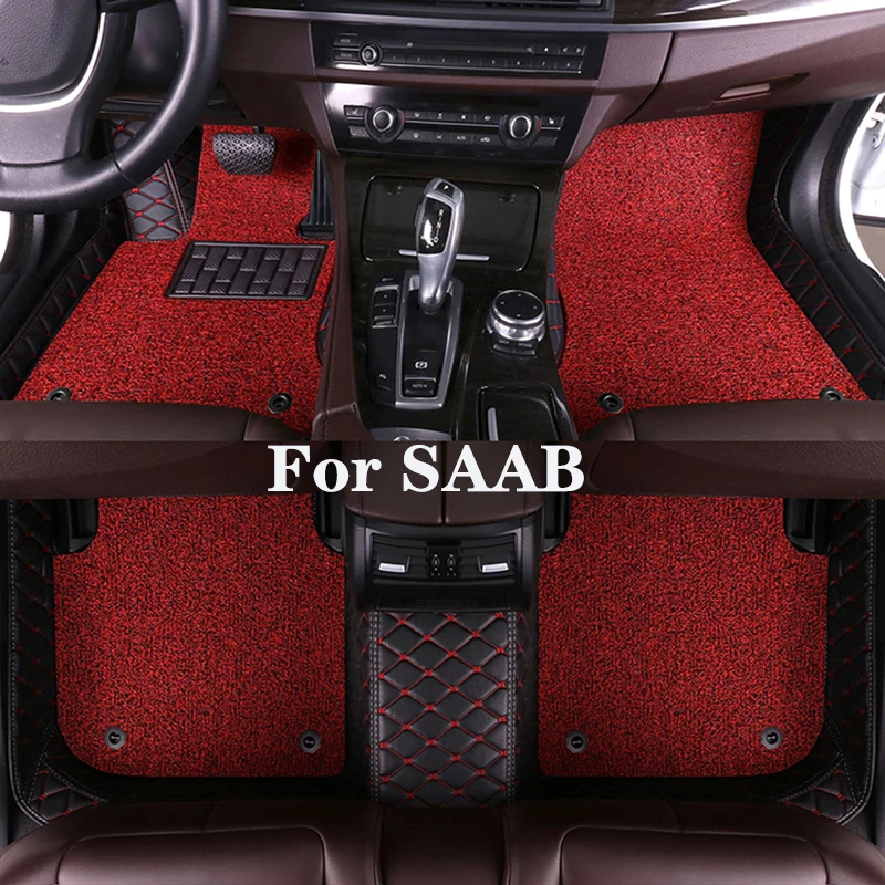 

High Quality Customized Double Layer Detachable Diamond Pattern Car Floor Mat For SAAB 9-3(Turbo X) 9-5(Wagon/Vector) 9-7 X