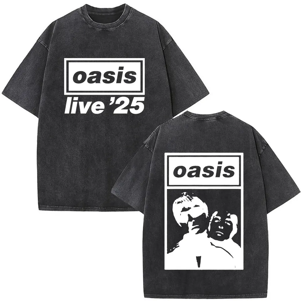oasis live'25 オフィシャルTシャツ L O-Oasis Live 25 Tour T-Shirts British Rock Band T-shirt Mens