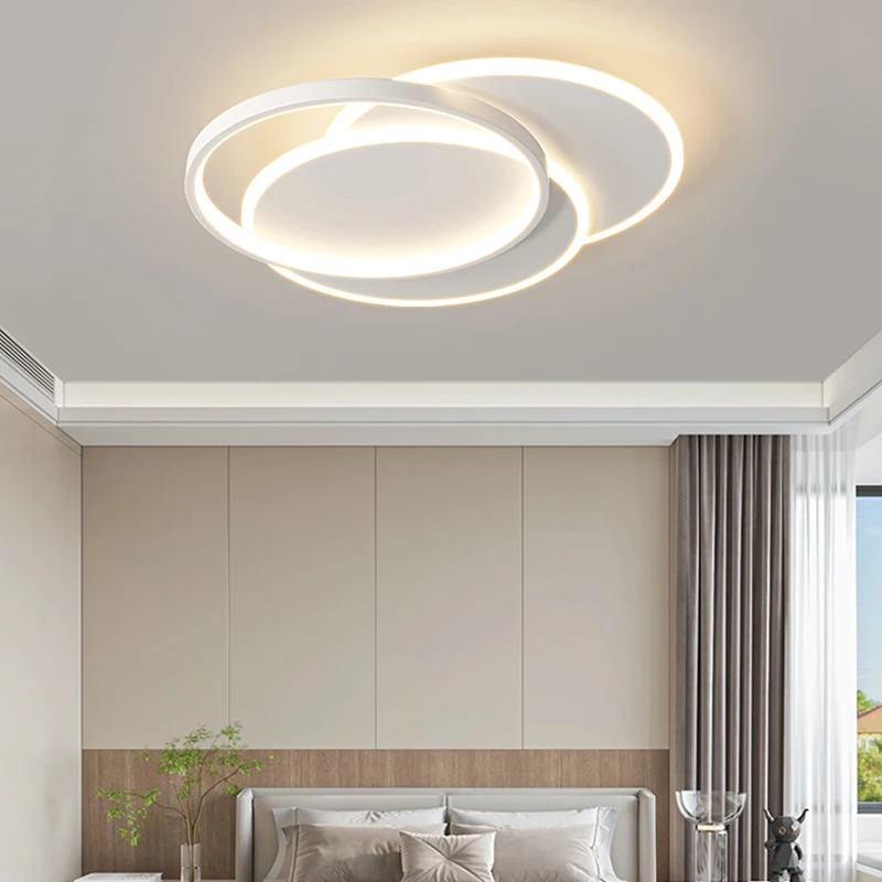 Semplice e moderno lampadario a LED bianco luci soggiorno sala da pranzo cucina camera da letto sala lampade lampadari a soffitto illuminazione interna