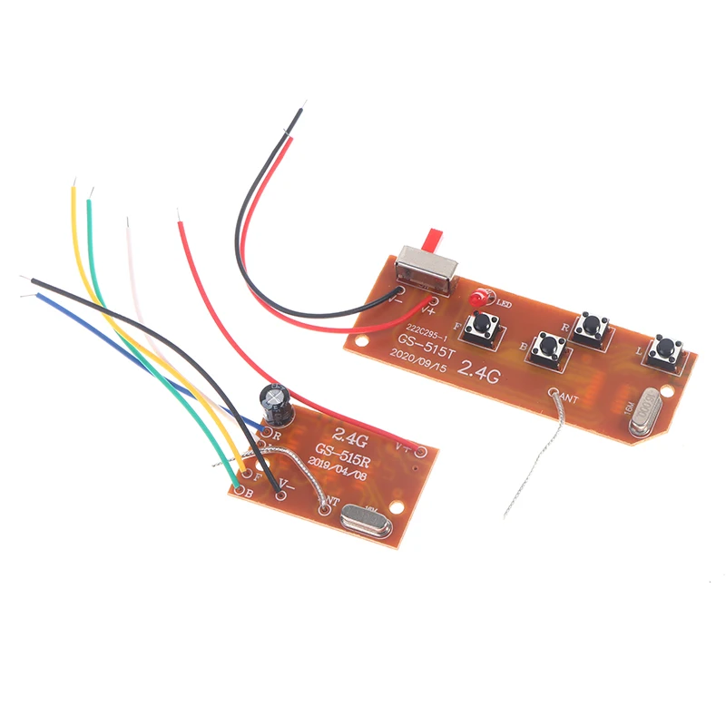 Scheda ricevitore trasmettitore PCB circuito telecomando 2.4G 4CH RC 27 MHz con antenna radio per camion auto RC