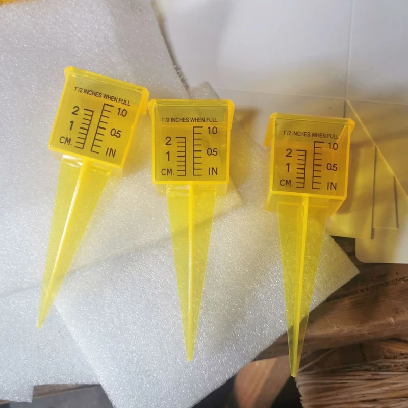 Portable Rain Gauge Outdoor Flowerpot Sprinkler Gauge 1.5 in Rain Guage 10 Pcs