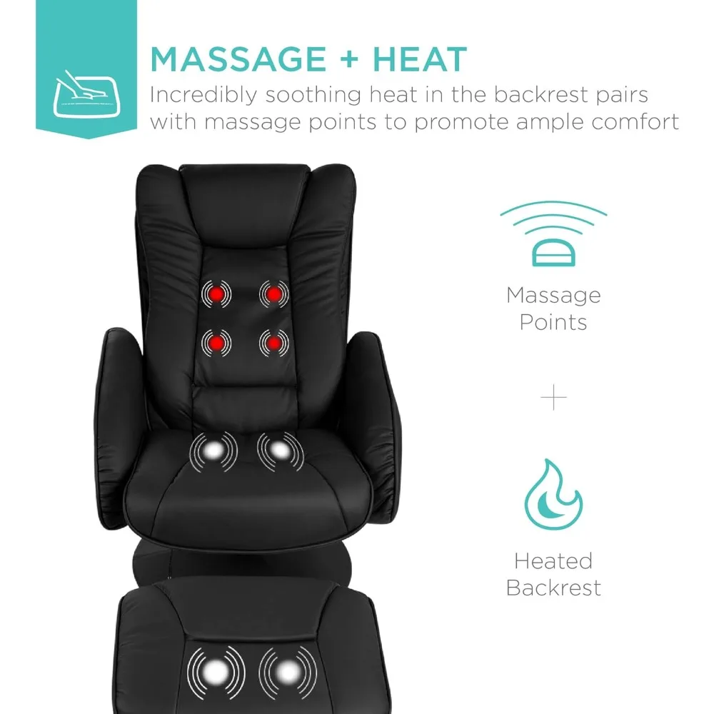 Electric Massage Recliner with Footrest & Remote 3