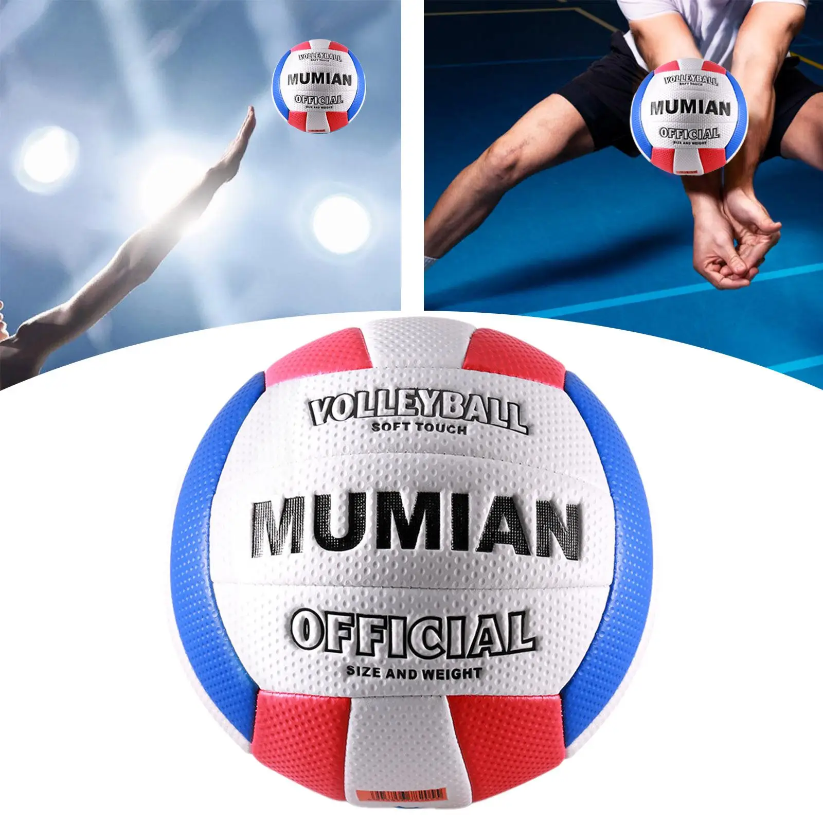 Outdoor Volleyball Sports Ball Professional Soft Volleyball Ball Size 5 Beach Game for Men Women Practice Competition