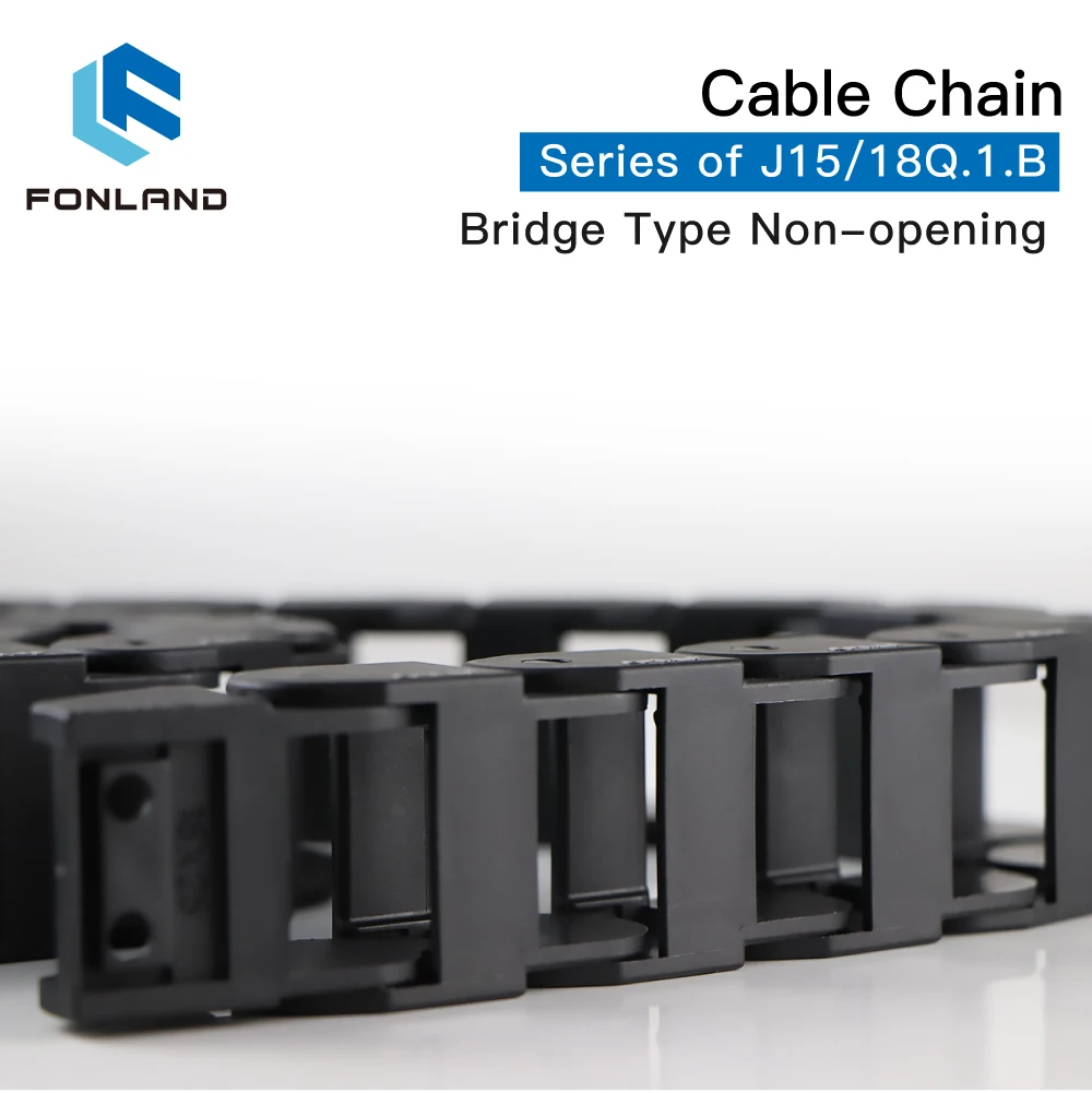 Fonland Cable Chains plastic cable chain cable carrier 15x20 15x30 18x25 18x37 mm Bridge Type Non-Opening Plastic Towline Transmission Drag Chain 1 meter/set