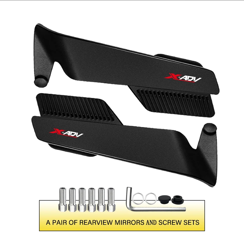 안개 방지 눈부심 방지 오토바이 접이식 바람 날개 백미러 혼다 X ADV X-ADV XADV 750 XADV750 액세서리 후면보기