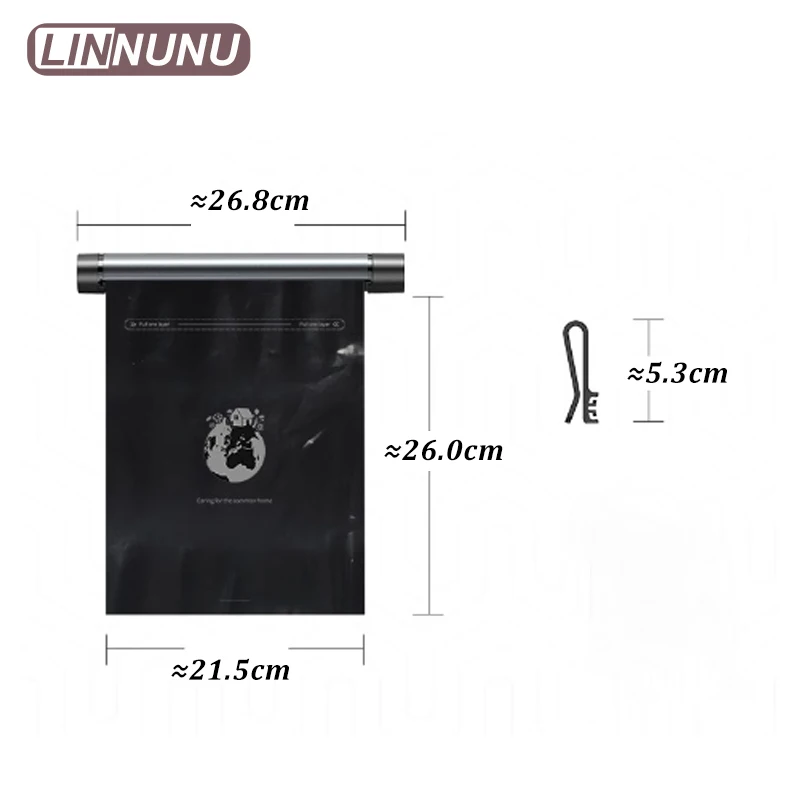 LINNUNU Car Garbage Bag Roller Type Organizer For Tank 300 Inside The Garbage Can Cleaning Hidden Folding Hanging Auto Parts