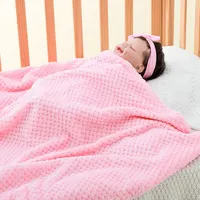 67*99cm Baby Blanket Thickened Solid Color Flannel Pineapple Plaid Baby Swaddle Blanket Children Sofa Blanket Throw Blanket 1