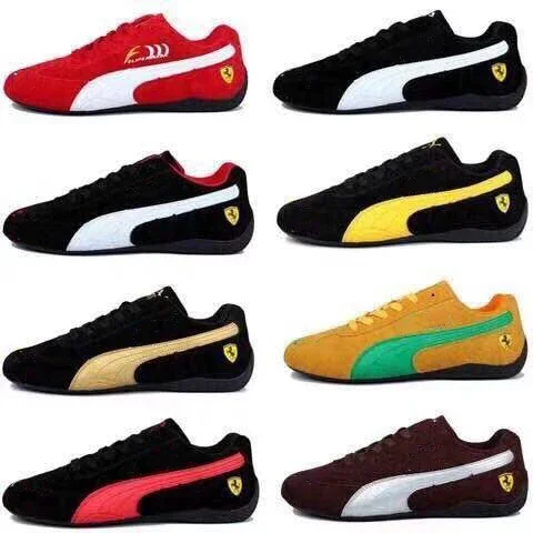 

2024 New Luxury Fashion Sports Suede Shoes Non-slip Breathable Outdoor Hiking Classic Ferrari Jogging Shoes Racing Shoes
