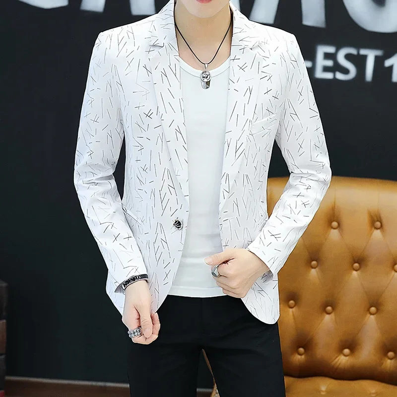 thumbnail image 1 of Chaqueta larga para hombre con lentejuelas y diamantes de imitación, talla grande, trajes y blazers para hombre, abrigos de gran tamaño, casuales, vintage, elegantes, de alta calidad, 1 of 5