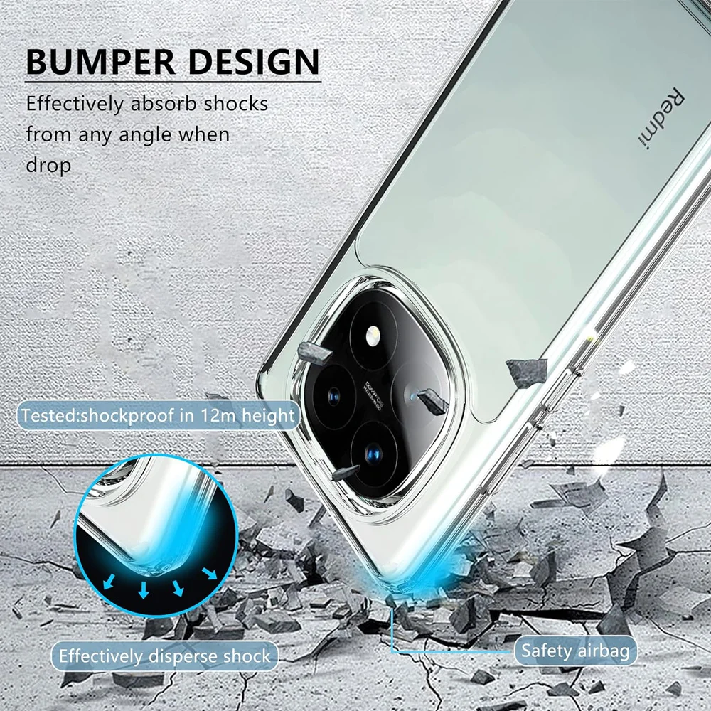 Clear TPU Shockproof Drop-Proof Case with Camera Protection