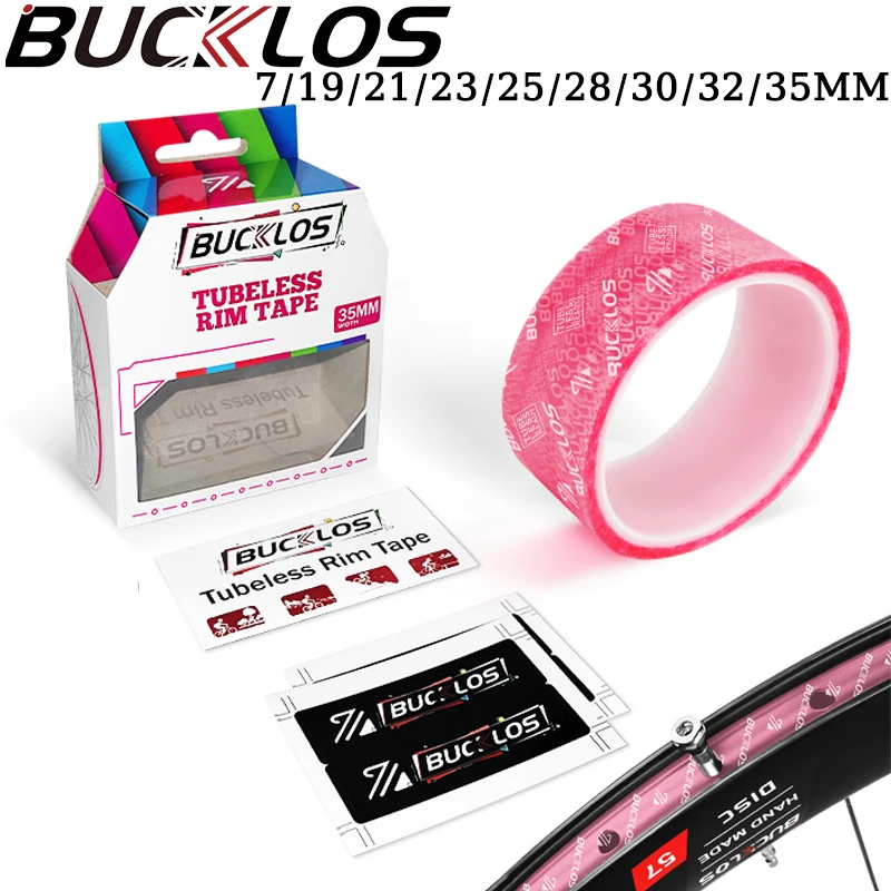 BUCKLOS Bicycle Tubeless Rim Tape 10*17-32MM Pink Bicycle Rim Strip Tapes Tubeless Tires Inner Tapes for MTB Road Bike Wheels