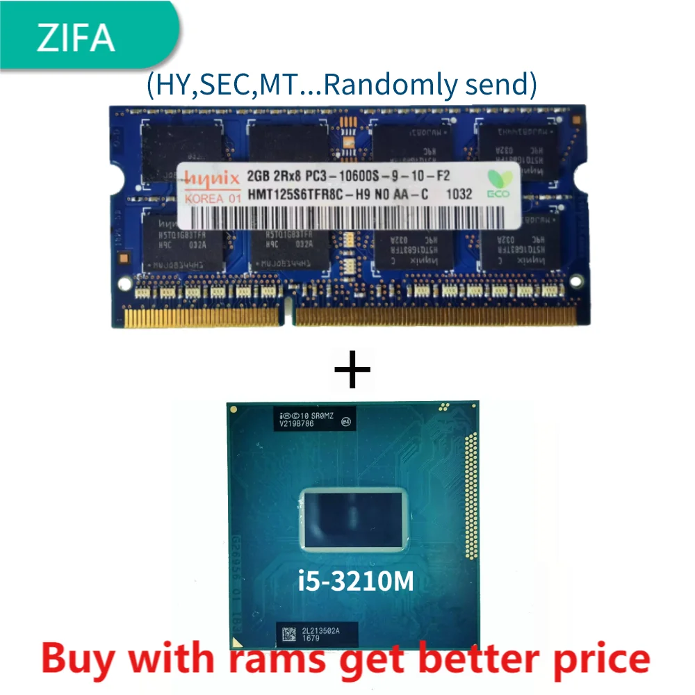 DDR3 2G 1333Mhz with i5-3210M i5 3210M SR0MZ 2.5 GHz Dual-Core Quad-Thread CPU Processor 3M 35W Socket G2 / rPGA988B | Компьютеры и